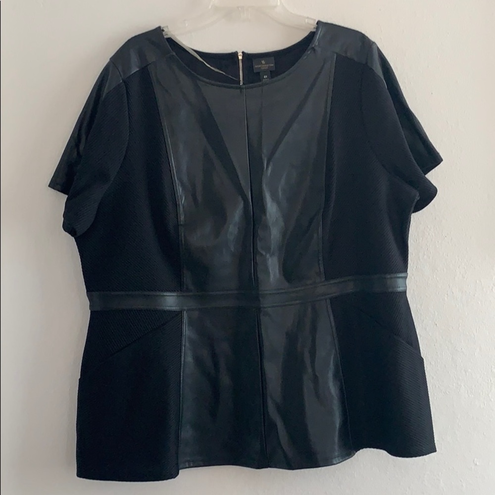 Black peplum blouse